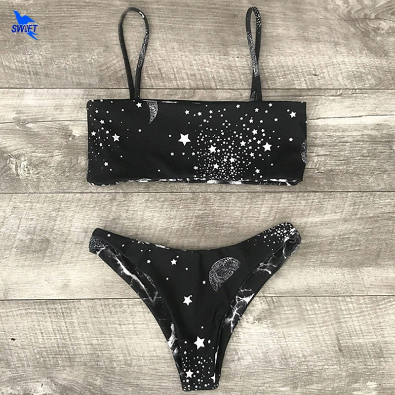 New Reversible Print Thong Bandeau Bikini Set Sexy Women Swimwear Two Piece Halter Swimsuit Beach Bathing Suit Brazilian Biquini
New Reversible Print Thong Bandeau Bikini Set Sexy Women Swimwear Two Piece Halter Swimsuit Beach Bathing Suit Brazilian Biquini