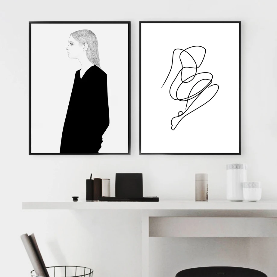 Line Girl Abstract Canvas Painting Black White Quotes Canvas Posters And Prints Wall Pictures Living Room Decor
Line Girl Abstract Canvas Painting Black White Quotes Canvas Posters And Prints Wall Pictures Living Room Decor