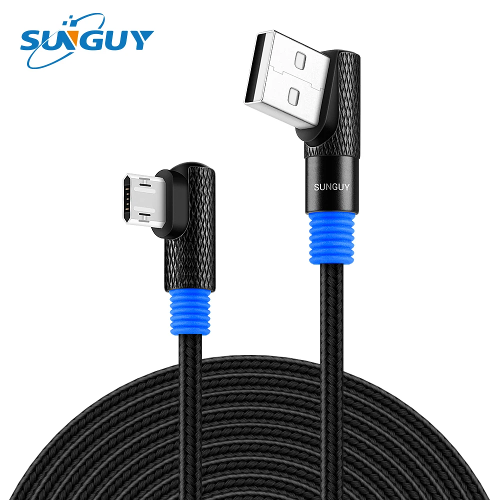 SUNGUY Reversible Micro USB Cable Right Angle Braided 2.4A Fast Charge Data Sync Cord for Samsung Galaxy S5 S6 S7 Edge A6 A7 A10
SUNGUY Reversible Micro USB Cable Right Angle Braided 2.4A Fast Charge Data Sync Cord for Samsung Galaxy S5 S6 S7 Edge A6 A7 A10