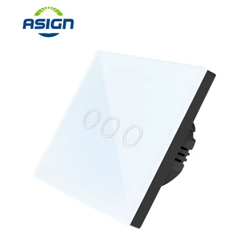 AC170-250V Smart Touch Switch 3 Gang Wall Switch Light Touch Switch White / Golden / Black Waterproof Tempered Glass Panel
AC170-250V Smart Touch Switch 3 Gang Wall Switch Light Touch Switch White / Golden / Black Waterproof Tempered Glass Panel