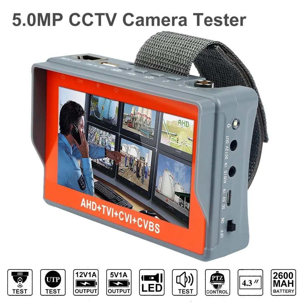 Anpviz 5MP AHD CCTV Tester 4 In 1 For AHD TVI CVI CVBS Analog Camera Security Monitor With 4.3-Inch LCD Screen 5V 2A, 12V 1A
Anpviz 5MP AHD CCTV Tester 4 In 1 For AHD TVI CVI CVBS Analog Camera Security Monitor With 4.3-Inch LCD Screen 5V 2A, 12V 1A