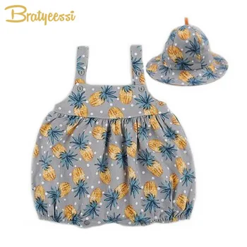 Cute Cotton Summer Baby Girl Romper + Bucket Hat Print Infant Boys Jumpsuit Toddler Baby Clothing for 6-24 Months Gray/Pink
Cute Cotton Summer Baby Girl Romper + Bucket Hat Print Infant Boys Jumpsuit Toddler Baby Clothing for 6-24 Months Gray/Pink