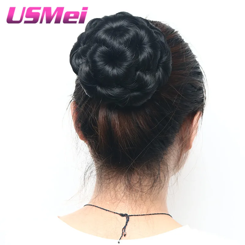 USMEI Synthetic Hair Curly Chignon Clip in Hair Extensions Black Brown two color Mix Color 65g Hair Bun Pad Hairpieces
USMEI Synthetic Hair Curly Chignon Clip in Hair Extensions Black Brown two color Mix Color 65g Hair Bun Pad Hairpieces
