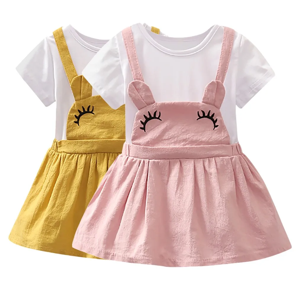 Girl Dress Baby Kid Cotton Casual Summer Dresses Cartoon Ear Strap Solid Pattern Outfit Princess Party Kids Baby Girl Dress
Girl Dress Baby Kid Cotton Casual Summer Dresses Cartoon Ear Strap Solid Pattern Outfit Princess Party Kids Baby Girl Dress