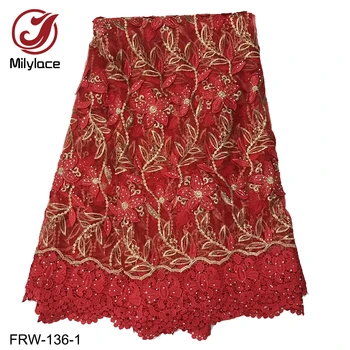 High Quality African Lace Fabric Embroidery Mesh Lace Fabric with Stones and Milk Fiber Lace 5 Yards for Party Dresses FRW-136
High Quality African Lace Fabric Embroidery Mesh Lace Fabric with Stones and Milk Fiber Lace 5 Yards for Party Dresses FRW-136