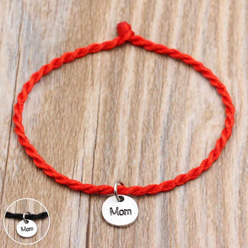 I Love Mom Charms Bracelets Red Thread String Bracelet Lucky Red Handmade Rope Bracelet for Women Men Lover Couple Jewelry
I Love Mom Charms Bracelets Red Thread String Bracelet Lucky Red Handmade Rope Bracelet for Women Men Lover Couple Jewelry