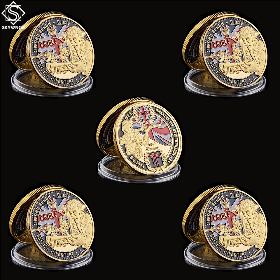 5PCS WWII 1944.6.6 British Infantry Division 50th Northumbrian Gold Sword Beach Challenge Military Token Coin Value
5PCS WWII 1944.6.6 British Infantry Division 50th Northumbrian Gold Sword Beach Challenge Military Token Coin Value