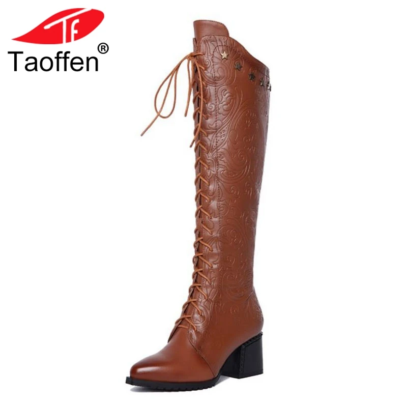 TAOFFEN Women Over The Knee High Boots Cow Leather Fashion Winter Shoes Woman All Match Warm Women Motorcycle Boots Size 34-42
TAOFFEN Women Over The Knee High Boots Cow Leather Fashion Winter Shoes Woman All Match Warm Women Motorcycle Boots Size 34-42