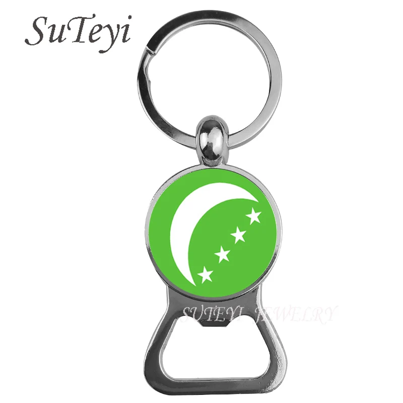 Beer bottle opener Keychain Jewelry with Silver Plated Glass CabochonComoros and Coate d'Ivoire and Kenya Key Ring for Men Gift
Beer bottle opener Keychain Jewelry with Silver Plated Glass CabochonComoros and Coate d'Ivoire and Kenya Key Ring for Men Gift