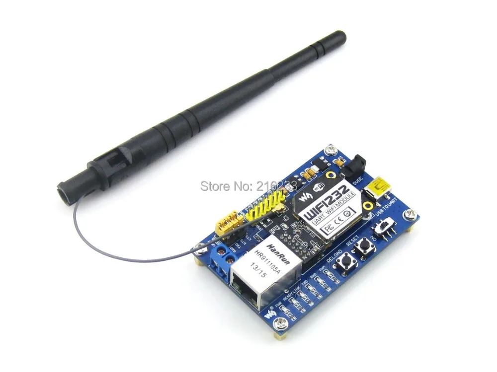 WIFI232 Eval Kit = WIFI232-B USB to UART Development Kit+WIFI501 Evaluation Board with RJ45 Ethernet RS485 Connector
WIFI232 Eval Kit = WIFI232-B USB to UART Development Kit+WIFI501 Evaluation Board with RJ45 Ethernet RS485 Connector