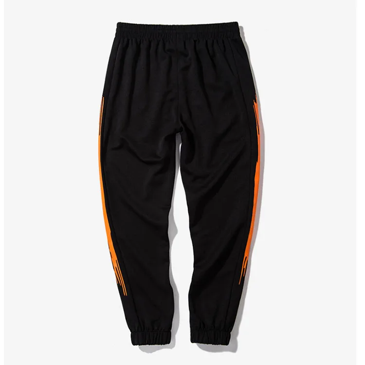 Aolamegs Men Vintage Track Pants Street Fashion Contrast Color Casual Trousers Side Stripe Letter Printing Male Joggers Pants (5)
