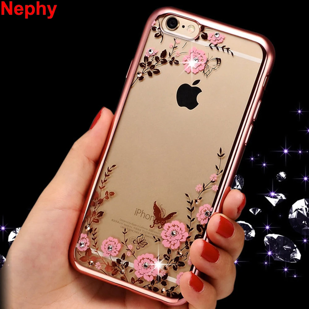 

Nephy Luxury Case For iPhone X 8 7 6 5 4 s 4s 5s SE 6s Plus 6Plus 6sPlus 7Plus 8Plus Cover TPU Silicon Ultrathin Glitter Housing