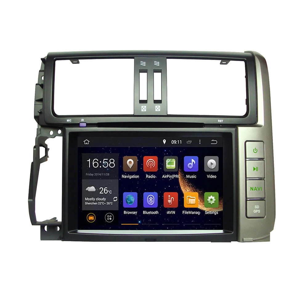 Автомобильный мультимедийный проигрыватель Android 10 32 ГБ + 4 Гб GPS навигация CD DVD