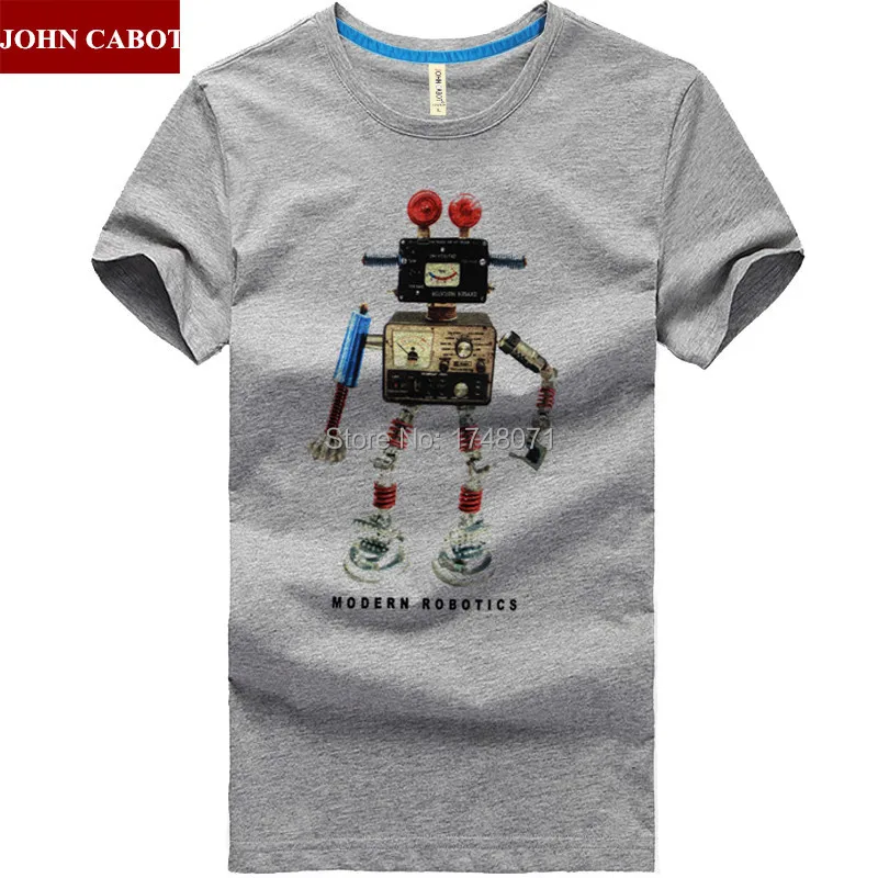 Free Shipping JOHN CABOT New 2015 Men T Shirt Robot show your imagination creative Print Short Sleeve Cotton T-shirts Fashion
Free Shipping JOHN CABOT New 2015 Men T Shirt Robot show your imagination creative Print Short Sleeve Cotton T-shirts Fashion