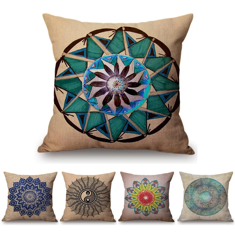 Beige Yellow Mandala Cushion Cover Flower Pattern Cotton Linen Pillowcase Indian Bohemian Pillow Covers Home Decoration
Beige Yellow Mandala Cushion Cover Flower Pattern Cotton Linen Pillowcase Indian Bohemian Pillow Covers Home Decoration
