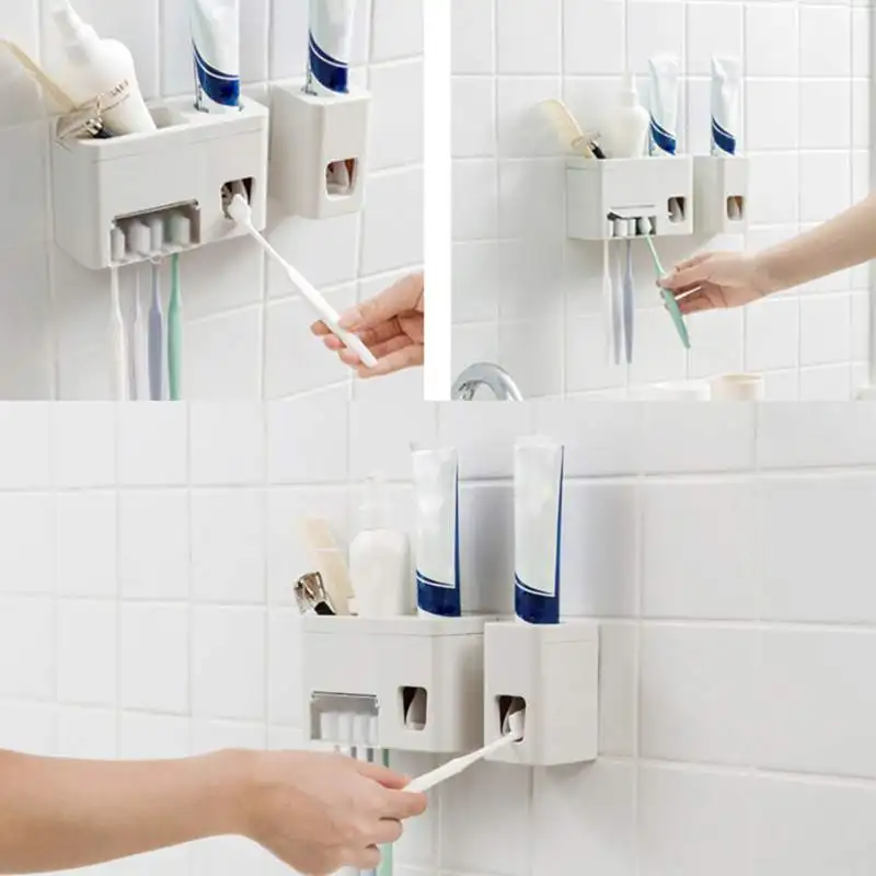Multi-Function Automatic Toothpaste Squeezers Toothbrush Holder Wall Mounted Toothpaste Dispenser
Multi-Function Automatic Toothpaste Squeezers Toothbrush Holder Wall Mounted Toothpaste Dispenser