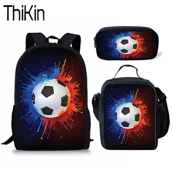 THIKIN School Bags for Teenagers 3D Foot Ball Printing Schoolbag Backpack Children 3pcs/set Shoulder Book Bag Boys Cool Satchel
THIKIN School Bags for Teenagers 3D Foot Ball Printing Schoolbag Backpack Children 3pcs/set Shoulder Book Bag Boys Cool Satchel