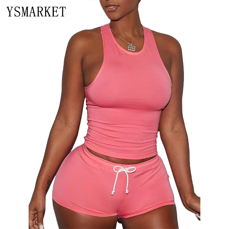 Two Pieces Sport Style Swimsuit Sexy Slim Fit Tank Tops+Mid Waist Short Pants New Women Sweet Pinkish Sportwear Swimwear QF5439
Two Pieces Sport Style Swimsuit Sexy Slim Fit Tank Tops+Mid Waist Short Pants New Women Sweet Pinkish Sportwear Swimwear QF5439