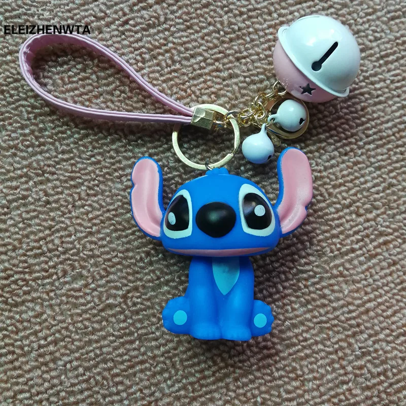 Chaveiro llavero Toys Cartoon Soft Rubber Stitch Keychain Leather Rope Bell Key Rings Women Car Bag Charms Key Holder Porte Clef
Chaveiro llavero Toys Cartoon Soft Rubber Stitch Keychain Leather Rope Bell Key Rings Women Car Bag Charms Key Holder Porte Clef