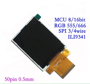 2.8 inch 50P SPI RGB TFT LCD Screen ILI9341 Drive IC 240*320 MCU 8/16Bit Interface
2.8 inch 50P SPI RGB TFT LCD Screen ILI9341 Drive IC 240*320 MCU 8/16Bit Interface