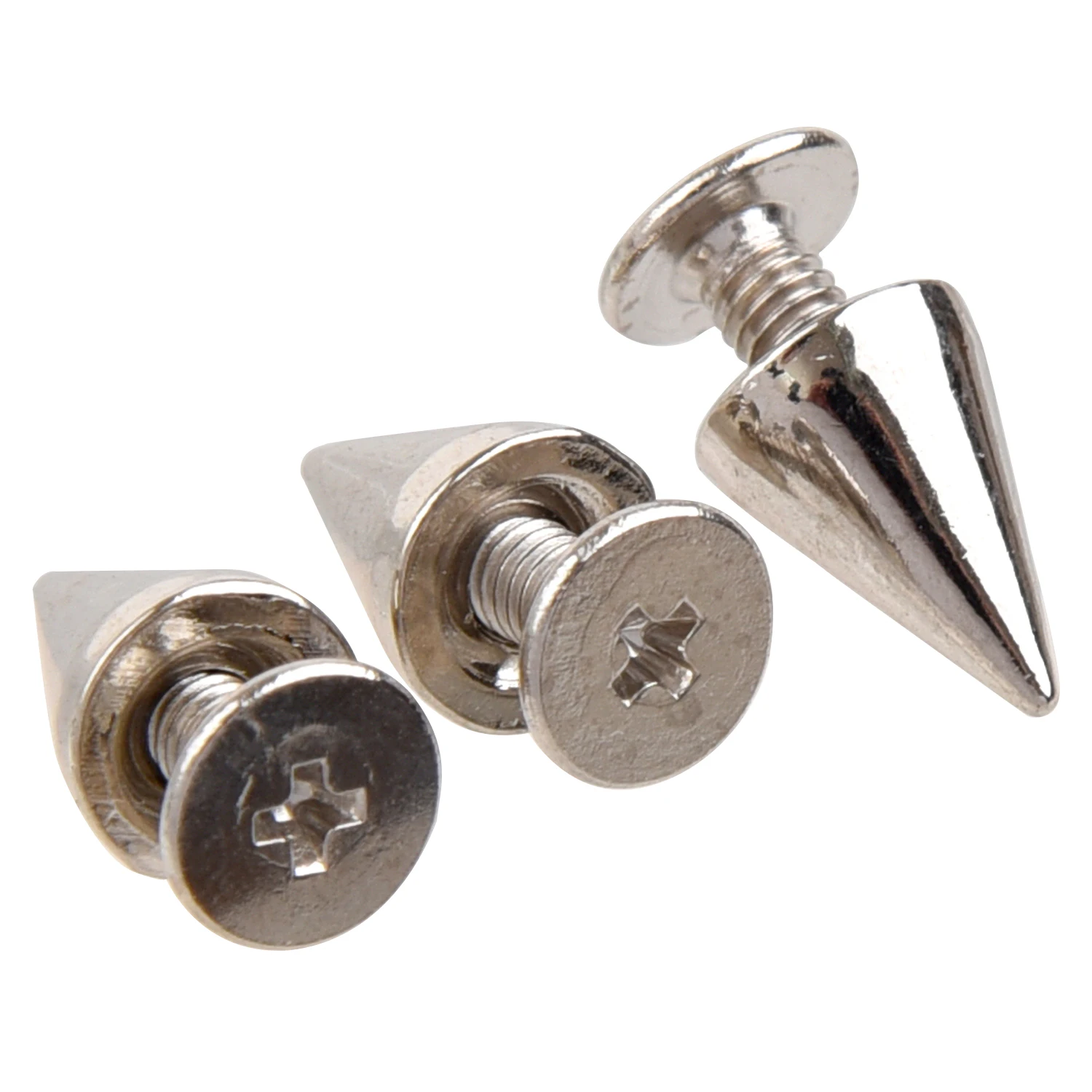 Practical 100pcs/set 9.5mm Silver Cone Spikes Screwback Studs DIY Craft Cool Rivets Punk
Practical 100pcs/set 9.5mm Silver Cone Spikes Screwback Studs DIY Craft Cool Rivets Punk