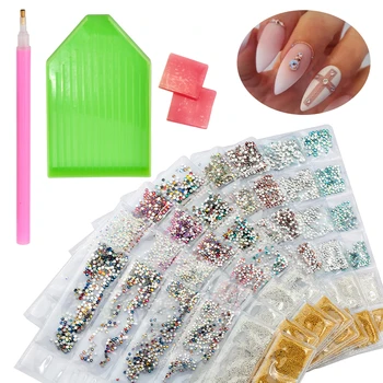 Multi-size Glass Nail Rhinestones Crystals Strass Flat Back Partition Size Rhinestone Set For Charms 3D Nails Art Decorations
Multi-size Glass Nail Rhinestones Crystals Strass Flat Back Partition Size Rhinestone Set For Charms 3D Nails Art Decorations