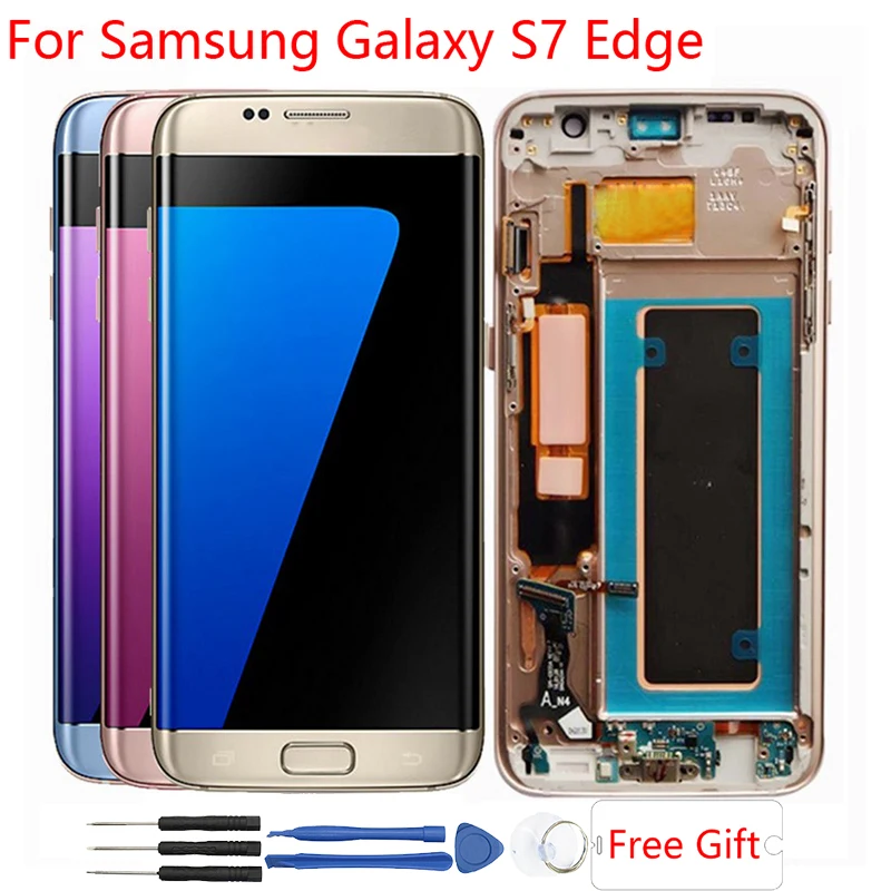 AMOLED Display For Samsung Galaxy S7 Edge LCD Display Screen Digitizer Assembly LCD Galaxy S7 Edge G935f Display LCD With Frame
AMOLED Display For Samsung Galaxy S7 Edge LCD Display Screen Digitizer Assembly LCD Galaxy S7 Edge G935f Display LCD With Frame