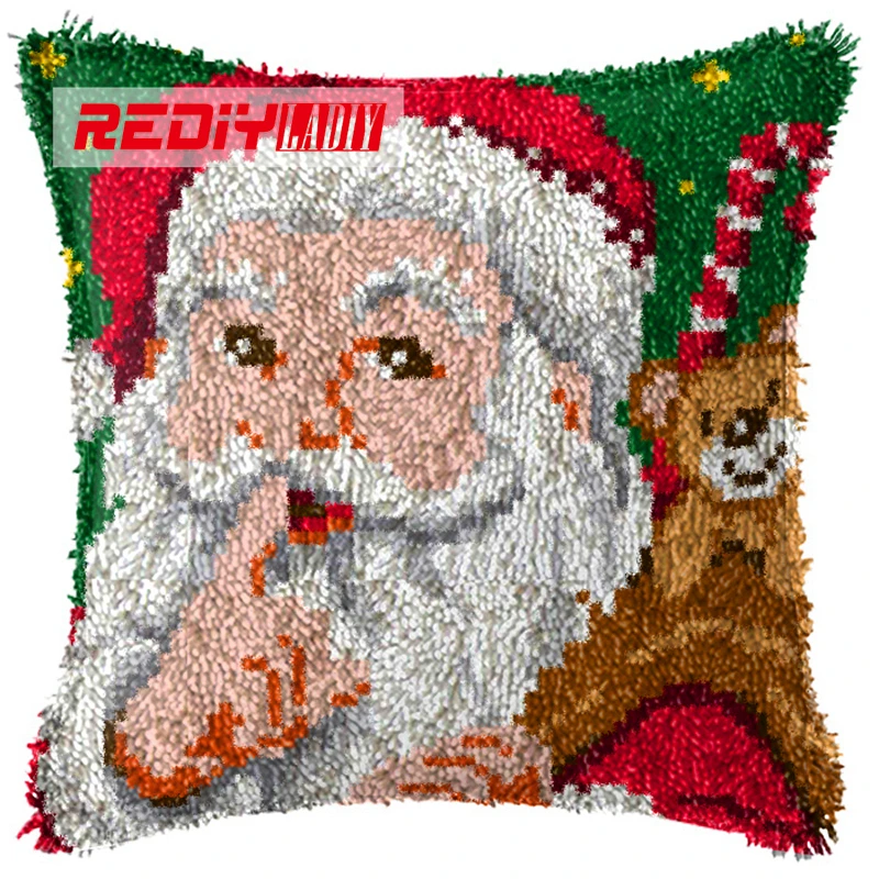 REDIY LADIY Latch Hook Cushion Yarn for Embroidery Cushion Cover Santa Clause Pillow Case new Year Cushion Decorative Pillow
REDIY LADIY Latch Hook Cushion Yarn for Embroidery Cushion Cover Santa Clause Pillow Case new Year Cushion Decorative Pillow
