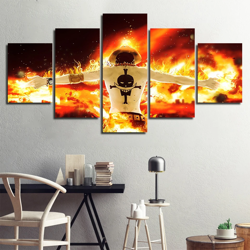 Anime Portgas D. Ace ONE PIECE Poster And Prints Modern Wall Art Canvas Painting 5 Pieces For Living Room Modular Artworks Frame
Anime Portgas D. Ace ONE PIECE Poster And Prints Modern Wall Art Canvas Painting 5 Pieces For Living Room Modular Artworks Frame
