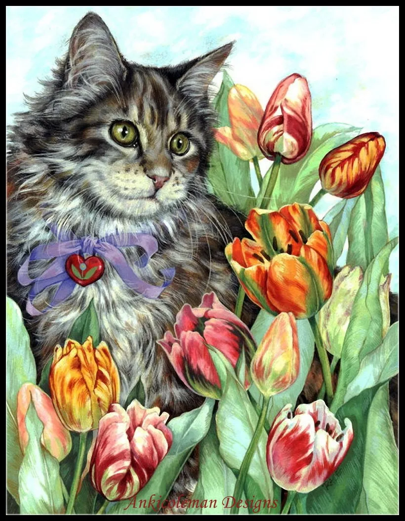 Needlework for embroidery DIY DMC High Quality - Counted Cross Stitch Kits 14 ct Oil painting - Cat with Tulips
Needlework for embroidery DIY DMC High Quality - Counted Cross Stitch Kits 14 ct Oil painting - Cat with Tulips