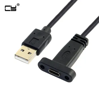USB-C USB 3.1 Type C Female with screws panel mount to USB 2.0 A Male Data Cable USB2.0 type-c for Macbook 3ft 90cm
USB-C USB 3.1 Type C Female with screws panel mount to USB 2.0 A Male Data Cable USB2.0 type-c for Macbook 3ft 90cm