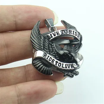 Punk Cool Men's Black & Silver color Live to Ride Hawk Eagle 316L Stainless Steel Pendant
Punk Cool Men's Black & Silver color Live to Ride Hawk Eagle 316L Stainless Steel Pendant