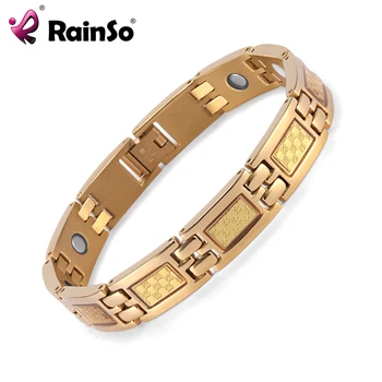 Rainso Brand Men 4 Element Health Care Magnetic Stainless Steel Carbon Fiber Bracelet Gold color High Polished OSB-1531G
Rainso Brand Men 4 Element Health Care Magnetic Stainless Steel Carbon Fiber Bracelet Gold color High Polished OSB-1531G