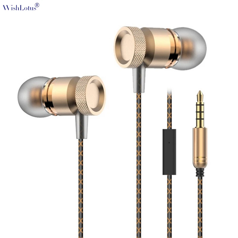 Metal earphone with microphone standard stereo earphones silicon ear tips comfortable ear plugs with 3 sizes ear tips Wishlotus
Metal earphone with microphone standard stereo earphones silicon ear tips comfortable ear plugs with 3 sizes ear tips Wishlotus
