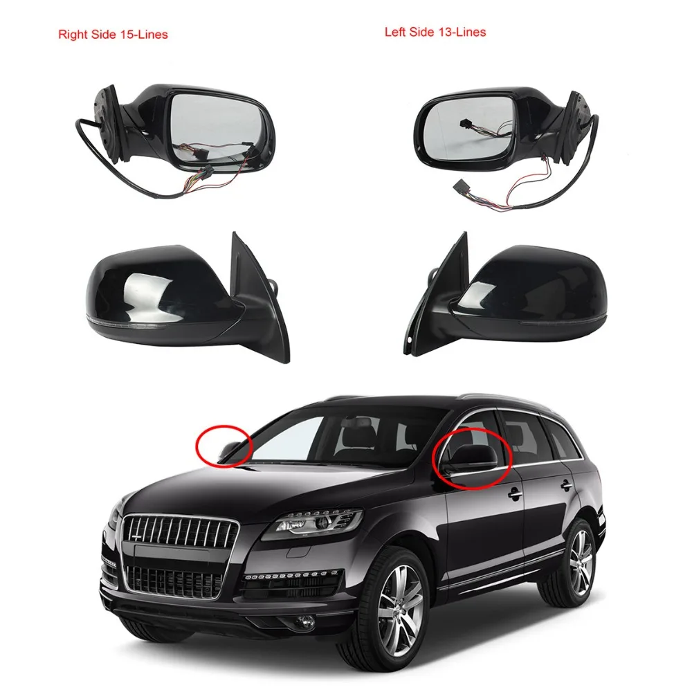 Black Left Right Heated Folding Lane Change Assist Surround Light Mirror Assembly For AUDI Q7 2007-2015 4L1 857 409 4L1 857 410
Black Left Right Heated Folding Lane Change Assist Surround Light Mirror Assembly For AUDI Q7 2007-2015 4L1 857 409 4L1 857 410