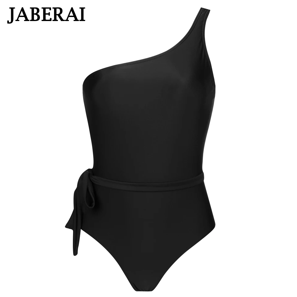 JABERAI One Shoulder One Piece Swimsuit 2019 New Sexy Monokini For Women Padded Swimwear Beach Wear Black Solid Female Bodysuit
JABERAI One Shoulder One Piece Swimsuit 2019 New Sexy Monokini For Women Padded Swimwear Beach Wear Black Solid Female Bodysuit