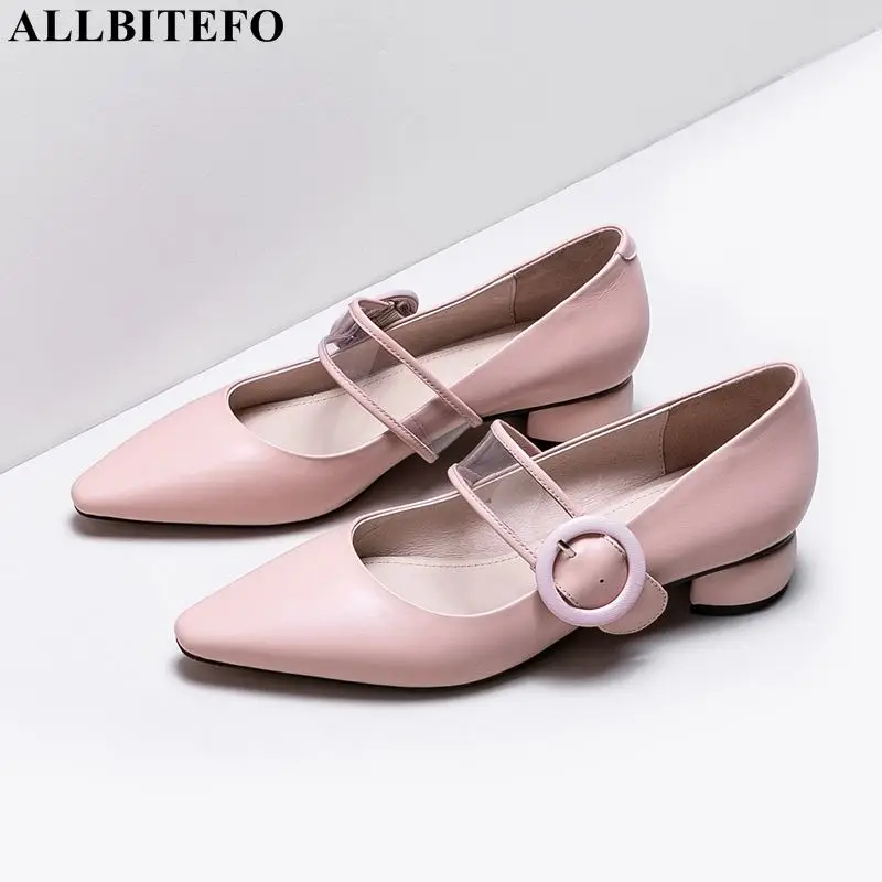ALLBITEFO fashion sweet genuine leather high heels party women shoes buckle women high heel shoes spring women heels size:34-42
ALLBITEFO fashion sweet genuine leather high heels party women shoes buckle women high heel shoes spring women heels size:34-42