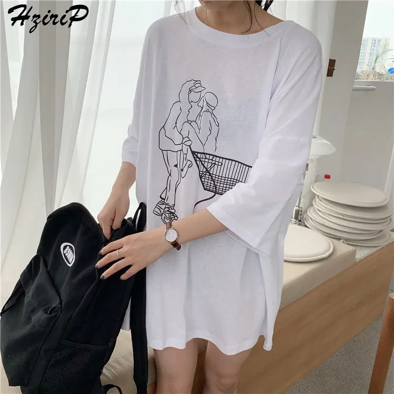 HziriP New Arrival Loose Print Cartoon Casual Cotton High 2019 Summer Women Quality All-Match Free Fashion Long T-shirt 3 Colors
HziriP New Arrival Loose Print Cartoon Casual Cotton High 2019 Summer Women Quality All-Match Free Fashion Long T-shirt 3 Colors