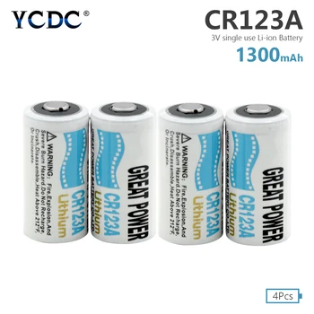 4Pcs 3V 100% Original CR123A Lithium Li-ion Battery 1300mAh K123A, VL123A CR123 CR17345 Batteries For Camera Radio
4Pcs 3V 100% Original CR123A Lithium Li-ion Battery 1300mAh K123A, VL123A CR123 CR17345 Batteries For Camera Radio