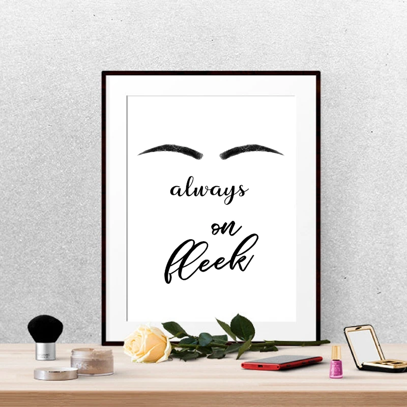 Brows Canvas Poster Salon Decor