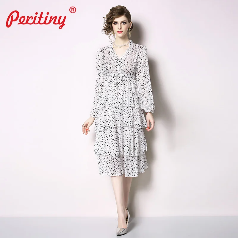 Peritiny 2019 Summer Dress Casual Chiffon Polka Dot Dress Korean Styles Long Sleeve Elastic Waist Pleated Vestido Cake Dresses
Peritiny 2019 Summer Dress Casual Chiffon Polka Dot Dress Korean Styles Long Sleeve Elastic Waist Pleated Vestido Cake Dresses