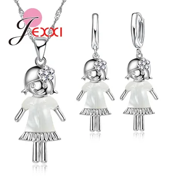 Charm Cute Girls Stamped Silver Necklace Earrings Jewellery Sets For Children Girls Birthday Party Accessory
Charm Cute Girls Stamped Silver Necklace Earrings Jewellery Sets For Children Girls Birthday Party Accessory