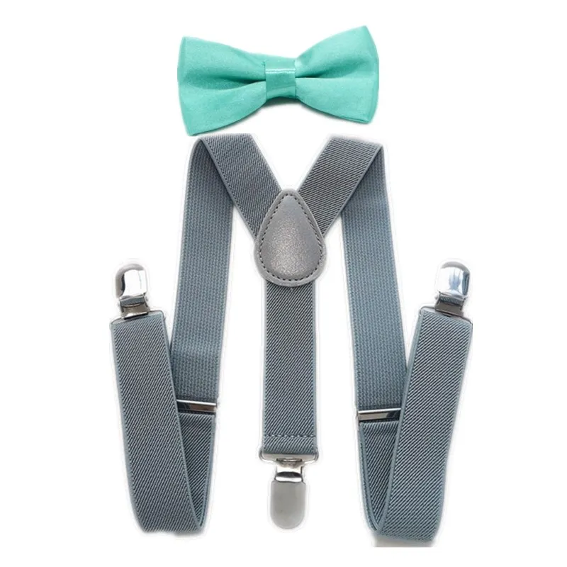 Children Kids Light Grey Suspender +Mint green Bow Tie Sets Baby Adjustable 3 Clips Braces Neck Tie Set LB001-S size
Children Kids Light Grey Suspender +Mint green Bow Tie Sets Baby Adjustable 3 Clips Braces Neck Tie Set LB001-S size