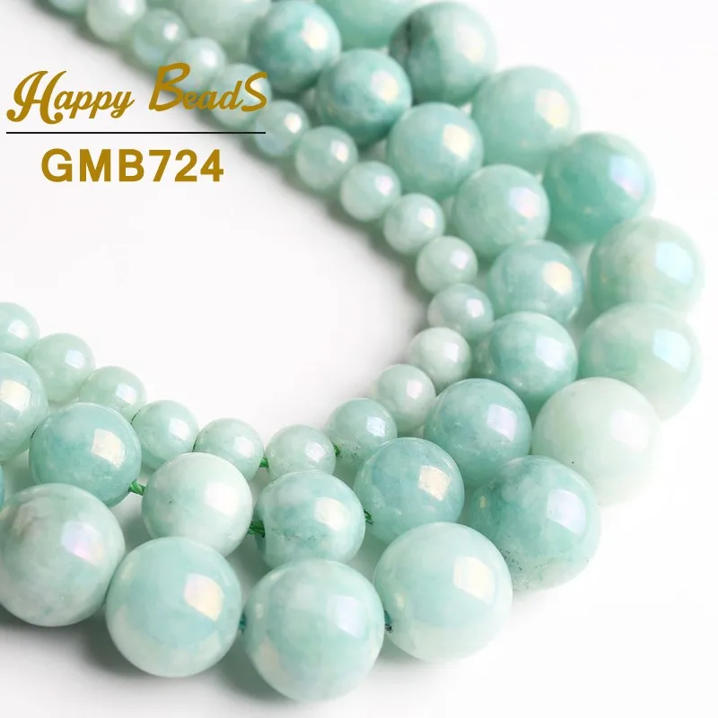 Light Green Electroplated stone Natural Angelite Stone Round Loose Bead For Making Jewelry DIY Bracelet 15''Strand 6/8/10/12mm
Light Green Electroplated stone Natural Angelite Stone Round Loose Bead For Making Jewelry DIY Bracelet 15''Strand 6/8/10/12mm