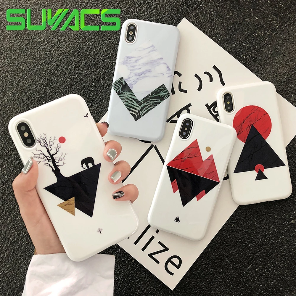 SUYACS Geometric Marble Case For iPhone XS MAX XR X 6 6S 7 8 Plus IMD Soft Phone Back Cover Case
SUYACS Geometric Marble Case For iPhone XS MAX XR X 6 6S 7 8 Plus IMD Soft Phone Back Cover Case