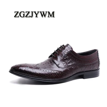 ZGZJYWM New Italian Brand Ostrich Style Fashion Genuine Leather Men Oxford Pointed Toe Casual Business Men Dress Wedding Shoes
ZGZJYWM New Italian Brand Ostrich Style Fashion Genuine Leather Men Oxford Pointed Toe Casual Business Men Dress Wedding Shoes