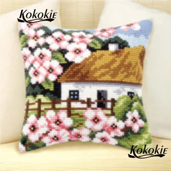 Beauty senic throw pillowcase Counted cross stitch kits embroidery cushion mat needlework set cotton embroidery yarn pillowcase
Beauty senic throw pillowcase Counted cross stitch kits embroidery cushion mat needlework set cotton embroidery yarn pillowcase