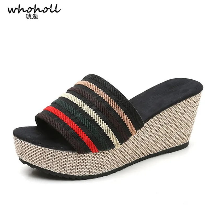 WHOHOLL Summer Wedge Slippers Platform High Heels Women Slipper Ladies Outside Shoes Basic Clog Wedge Slipper Flip Flop Sandals
WHOHOLL Summer Wedge Slippers Platform High Heels Women Slipper Ladies Outside Shoes Basic Clog Wedge Slipper Flip Flop Sandals