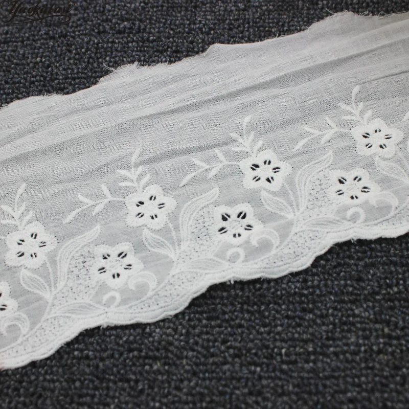 YACKALASI 14 Yds 100% Cotton Eyelet Embroidered Lace Ribbon Swiss Cotton Voile Sewing Apparel Trims Appliqued Ivory 13CM
YACKALASI 14 Yds 100% Cotton Eyelet Embroidered Lace Ribbon Swiss Cotton Voile Sewing Apparel Trims Appliqued Ivory 13CM