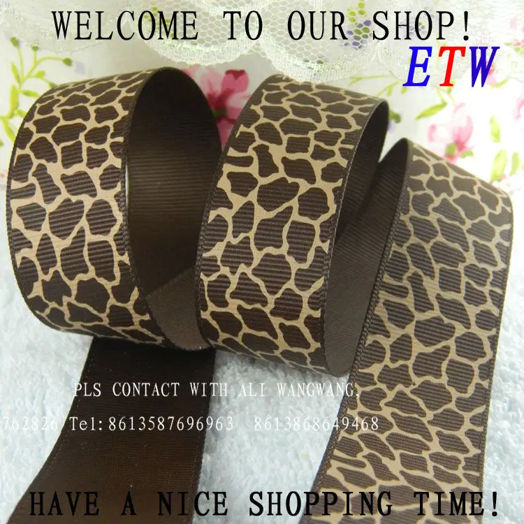 Free shipping 1''(25mm) 20 yards New Arrival High Qulity Polyester Grosgrain Ribbon Black coffee Leopard ribbon DIY accessories
Free shipping 1''(25mm) 20 yards New Arrival High Qulity Polyester Grosgrain Ribbon Black coffee Leopard ribbon DIY accessories